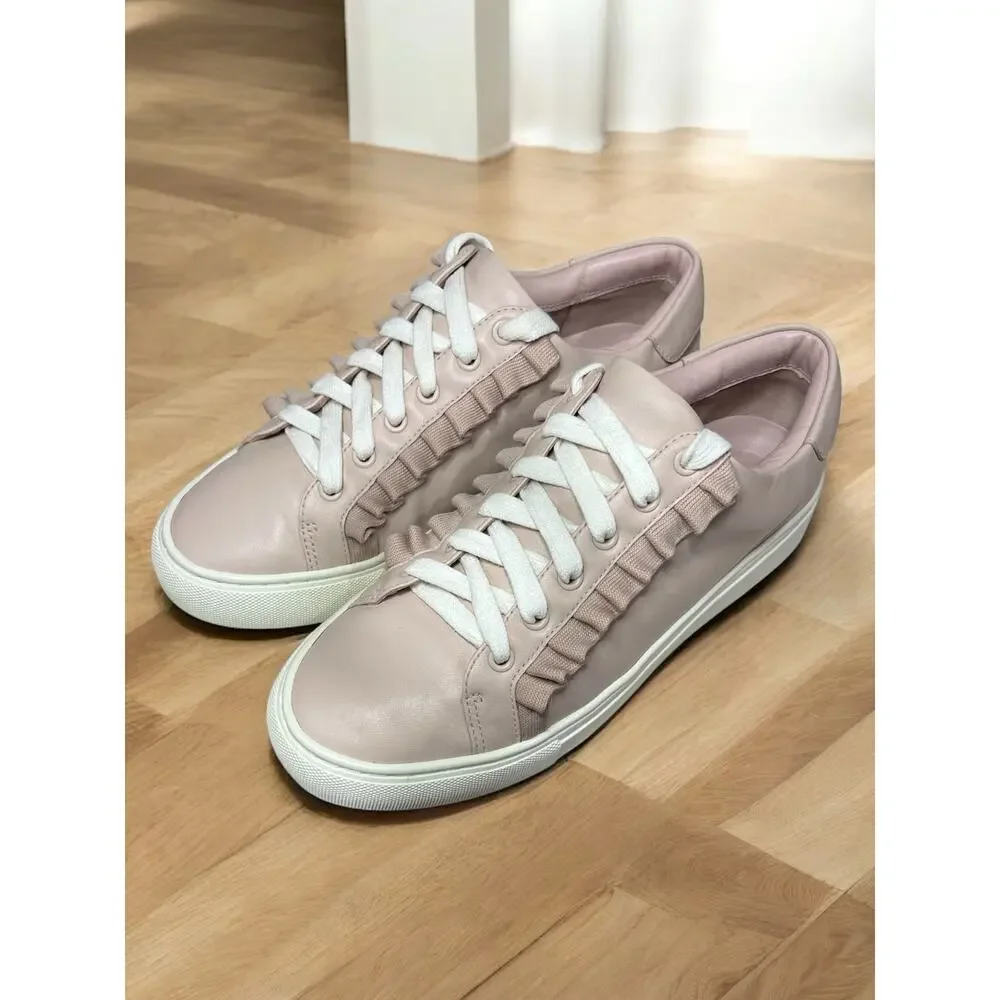Tory Burch Sport Leather Ruffle Sneaker Size 8M
